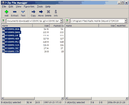 7-Zip viewing contents of a tarball (256x209, 16.6k) Click to view larger image.